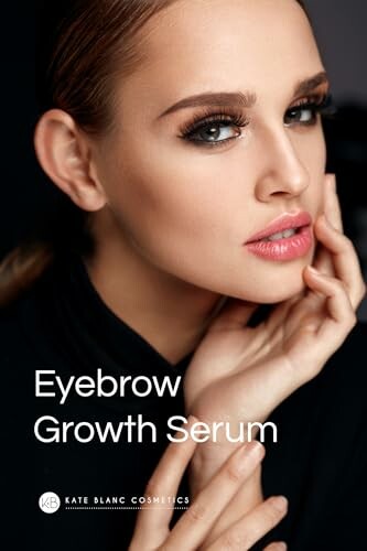 Close-up of a person showcasing eyebrow growth serum effects.